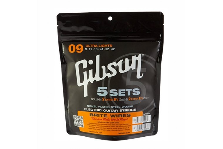 Gibson Brite Wires 09/42 Ultra Light Medium 5-Strings Set