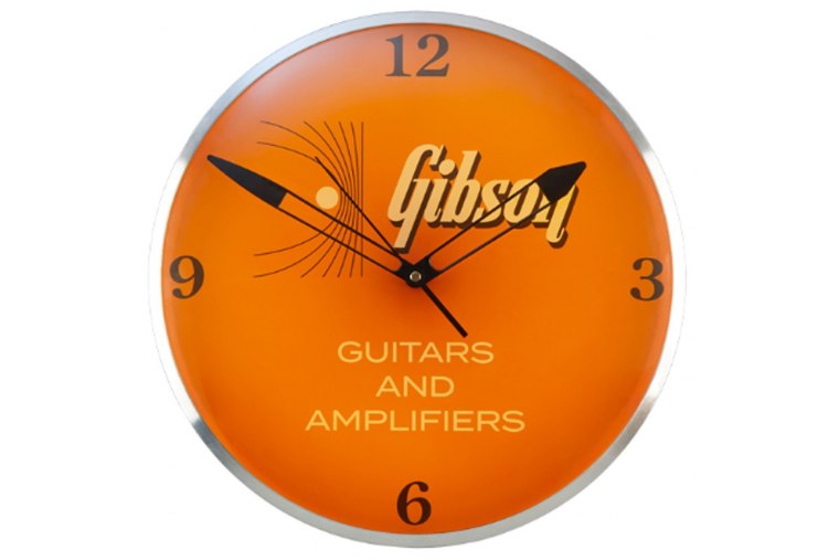 Gibson Vintage Lighted Wall Clock - Kalamazoo Orange