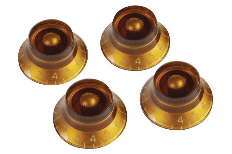 Gibson Top Hat Knobs - Vintage Amber