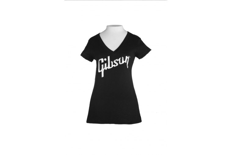 Gibson Women's V Neck Logo - L