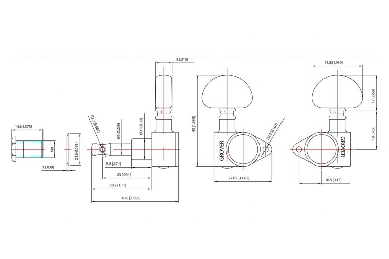 Grover Original Rotomatics 3x3 18:1 Gear Ratio - CH