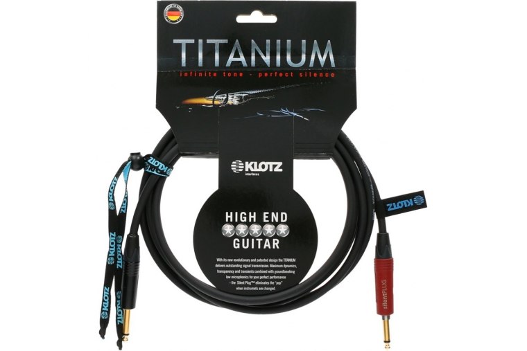 Klotz TITANIUM Guitar Cable with silentPLUG - 4.5m