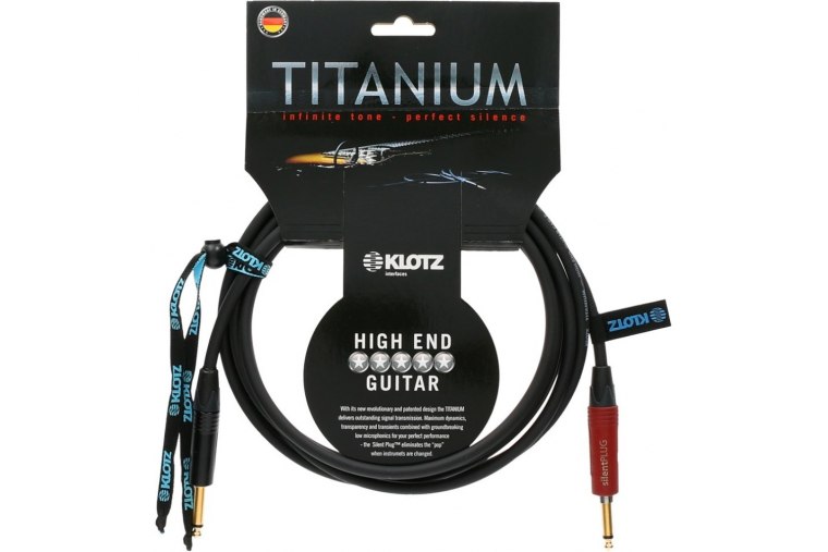 Klotz TITANIUM Guitar Cable with silentPLUG - 3m