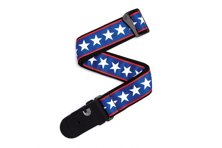 D'Addario 50A10 Woven Guitar Strap - Stars & Stripes