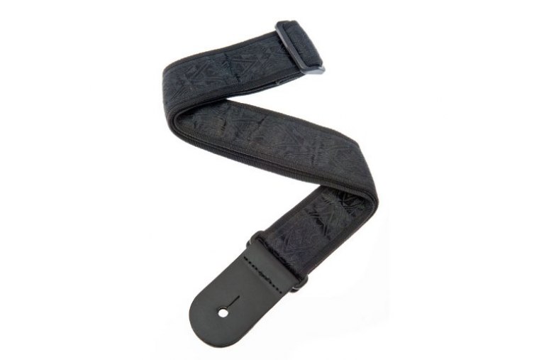 D'Addario 50B01 Woven Guitar Strap - Black Satin