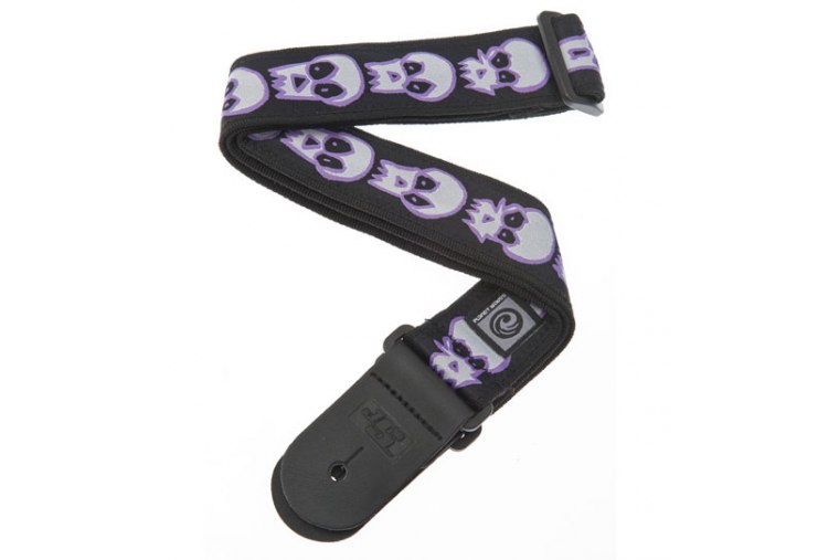 D'Addario 50JS07 Joe Satriani Guitar Strap - Skulls