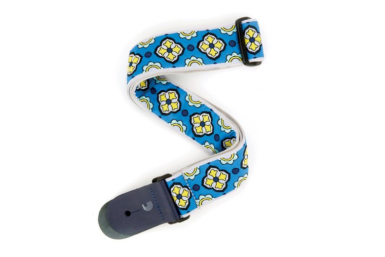 D'Addario T20S1504 Latin Tile Art Guitar Strap - Blue