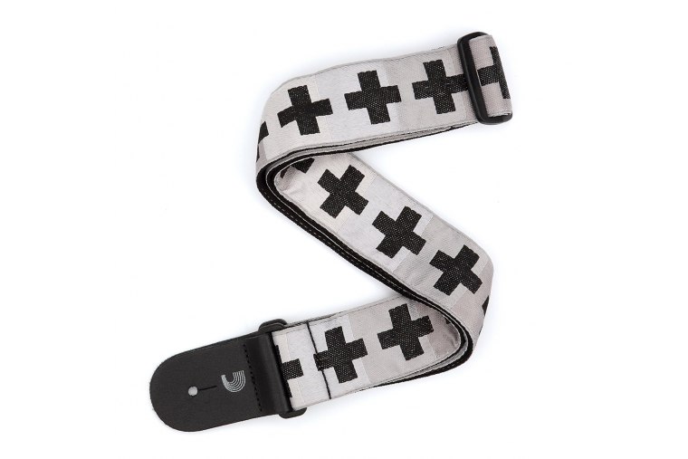 D'Addario T20W1509 Woven Guitar Strap - Checkered Crosses