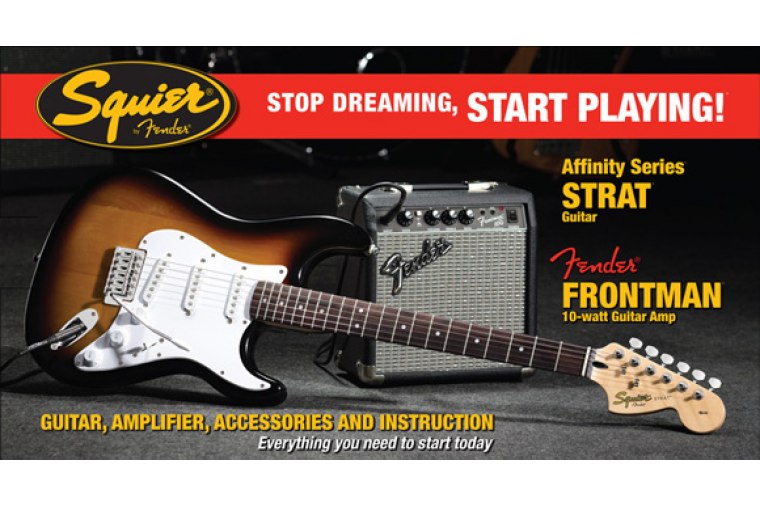 Squier Affinity Strat Pack con Fender Frontman 10G - BSB