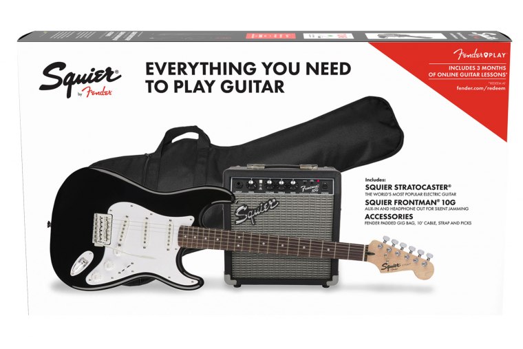 Squier Stratocaster Pack con Fender Frontman 10G - BK