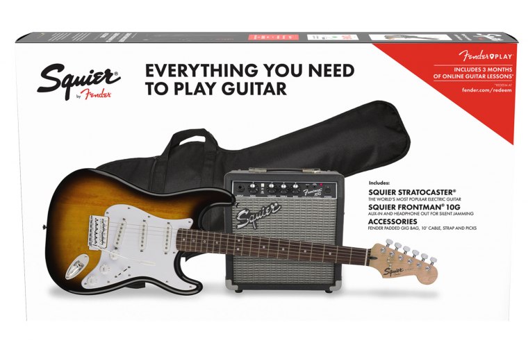 Squier Stratocaster Pack con Fender Frontman 10G - BSB