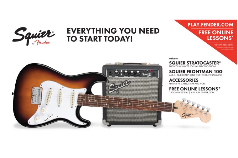Squier Strat SS Pack con Fender Frontman 10G - BSB