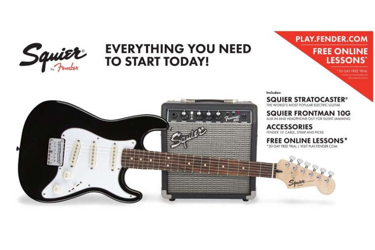 Squier Strat SS Pack con Fender Frontman 10G - BK