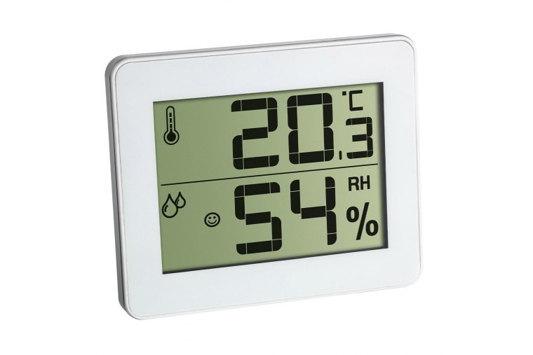 TFA Digital Thermo-Hygrometer Flat Design - WH