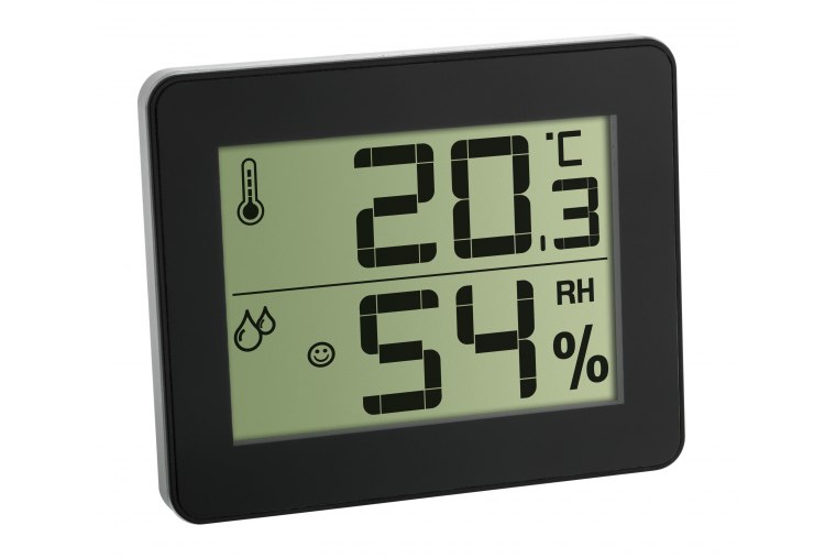 TFA Digital Thermo-Hygrometer Flat Design - BK