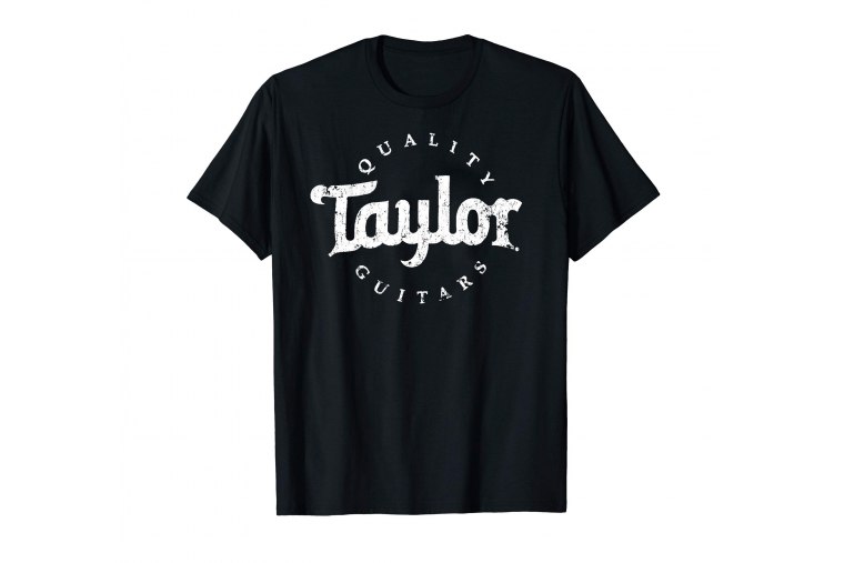 Taylor Basic Black Aged Logo T-Shirt - L