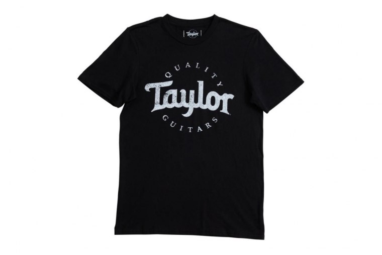 Taylor Basic Black Aged Logo T-Shirt - XL